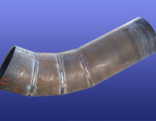 steel elbow lined cast basalt production
