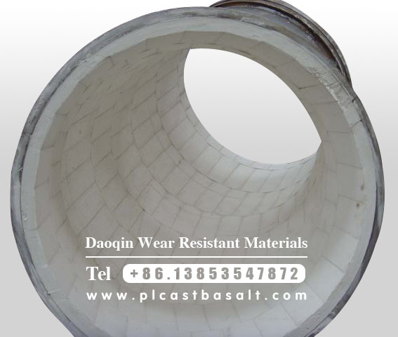 wear resistant ceramic tile lined elbow