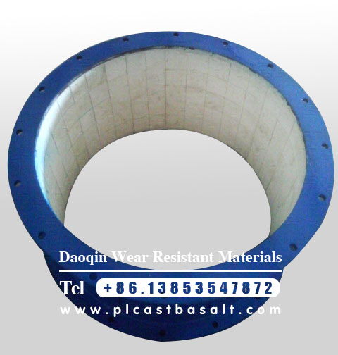 wear resistant ceramic lined short pipe